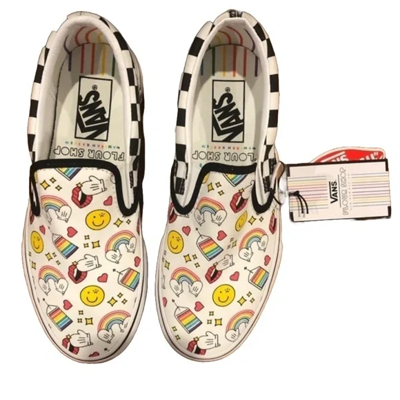 Vans Flour Shop Icon Checker Board Women Size 6.5 - Picture 2 of 4